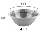 Cul de poule professionnel Matfer 100% acier inox - Diamètre 30cm