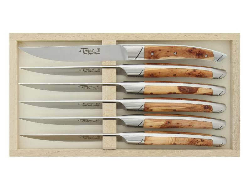 Coffret 6 couteaux de table Avantage Le Thiers Goyon-Chazeau manches genévrier