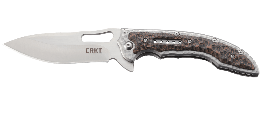 Couteau pliant CRKT FOSSIL COMPACT 5460 manche martelé 10,9cm
