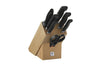Bloc couteaux bois naturel 7 pièces Zwilling Four Star lames forgées