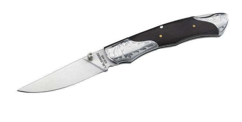 Couteau pliant Herbertz 209512 manche bois mitres gravées 12cm