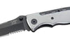 Couteau pliant de secours Herbertz 210211 à dents manche alu 12cm