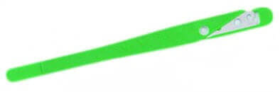 Lame de boulanger inox "Grignette verte" manche synthétique - Lot de 10