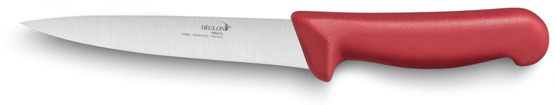 Couteau à saigner professionnel Déglon Profil lame 17cm - manche rouge