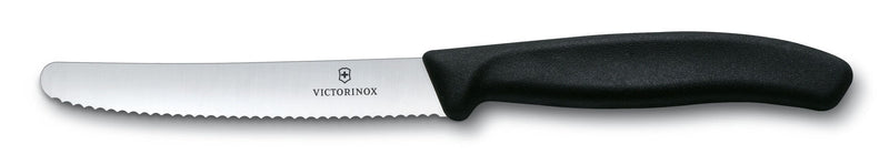 Couteau de table Victorinox Swissclassic noir lame à dents 11cm