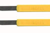 Lame de boulanger inox crantée manche jaune - 2 pièces