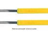 Set de 2 lames de boulanger inox courbe manche jaune