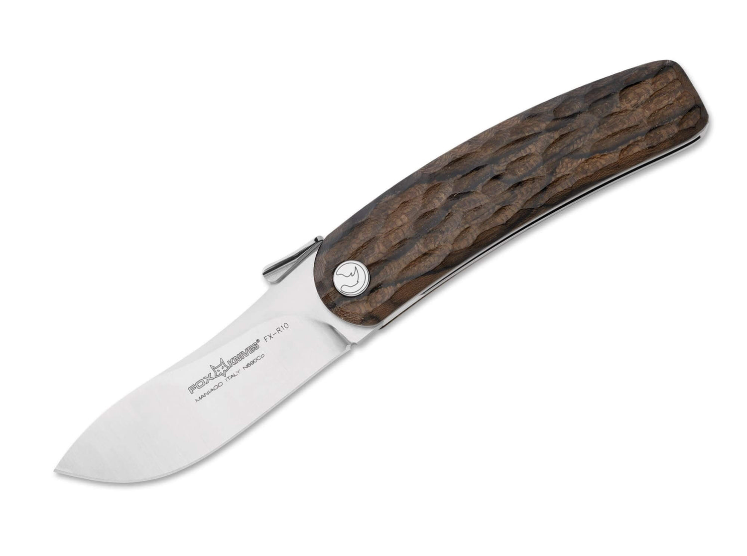 Couteau pliant FOX Rhino FX-R10 manche en ziricote sculpté 11.5cm