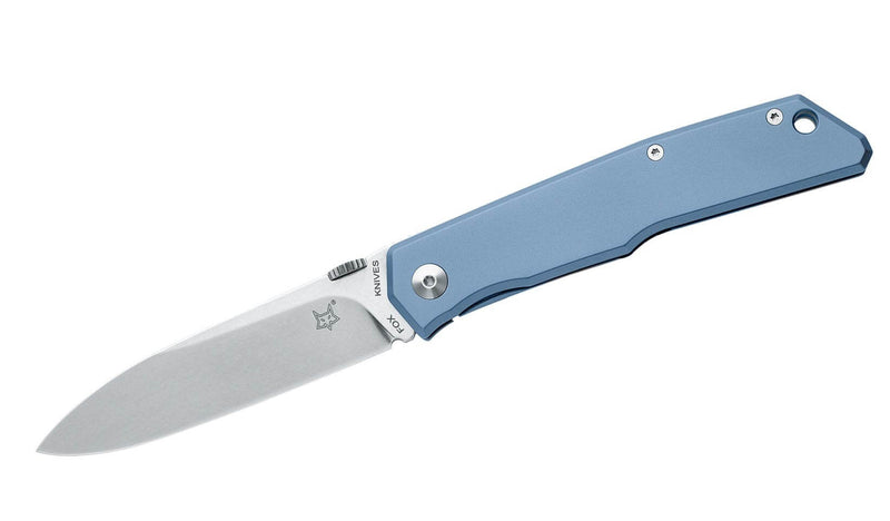 Couteau pliant FOX Terzuola FX-525TI BL manche titane bleu 11cm + étui