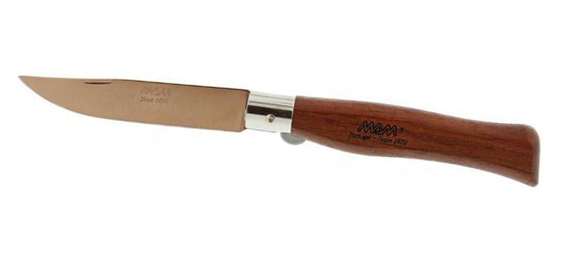 Couteau pliant MAM lame titanium bronze manche en bubinga 12.5cm