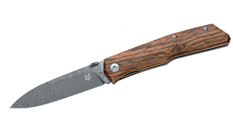 Couteau pliant FOX Terzuola FX-525DB Damas manche bocote 11cm + étui