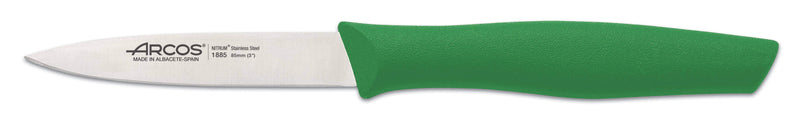 Couteau d'office acier Nitrum vert 8.5cm Arcos Nova