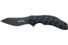 Couteau pliant Ansø FOX Fx-302 G10 manche noir 12cm ondulé + étui