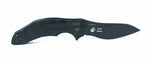 Couteau pliant Ansø FOX Fx-302 G10 manche noir 12cm ondulé + étui