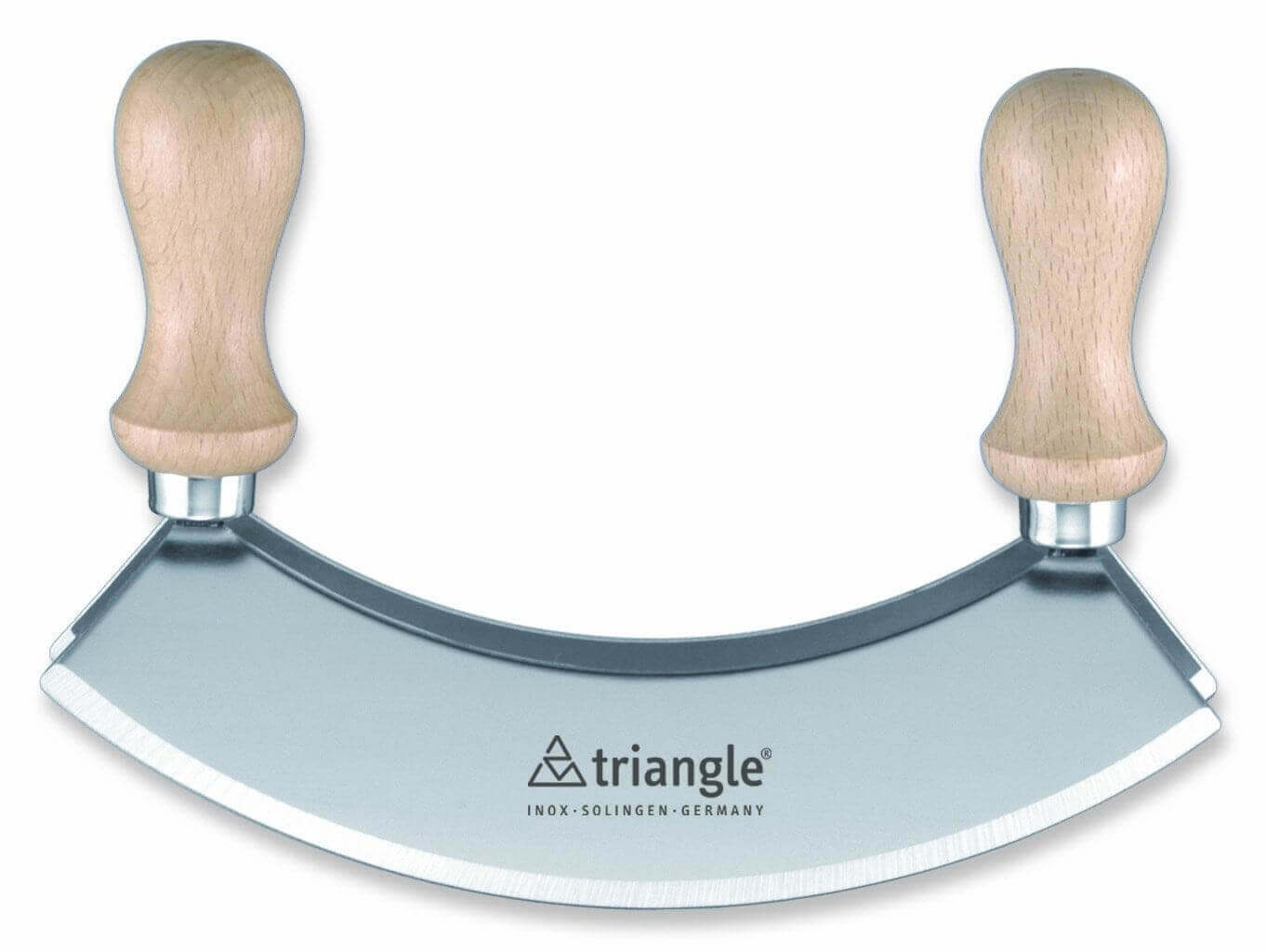 Hachoir berçoir Triangle poignées en hêtre double lame 23cm