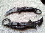 Couteau pliant FOX Military FX-599 Karambit manche G10 noir 10cm