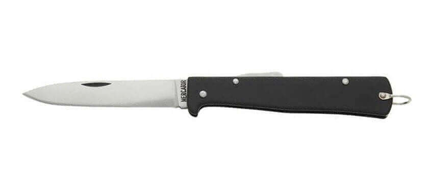 Couteau pliant OTTER Mercator lame acier inox manche métal noir 11cm