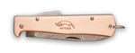Couteau pliant OTTER Mercator acier damas 256 couches manche cuivre 11cm