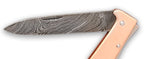 Couteau pliant OTTER Mercator acier damas 256 couches manche cuivre 11cm
