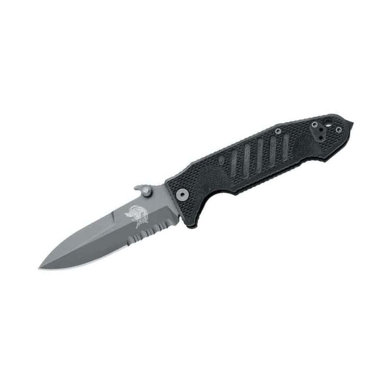 Couteau pliant FOX military Col Moschin à dents manche G10 11cm - Coffret