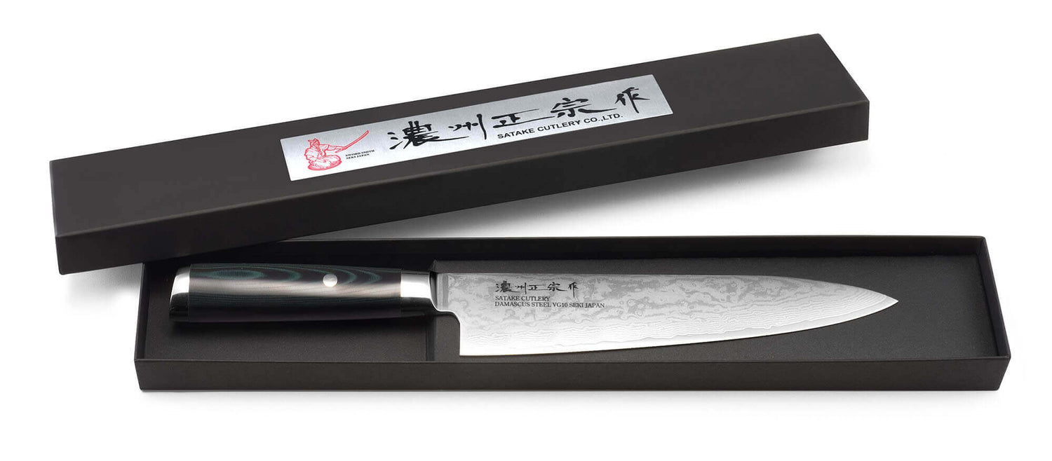 Couteau de chef japonais Satake Cutlery Helios 20cm damas 69 couches