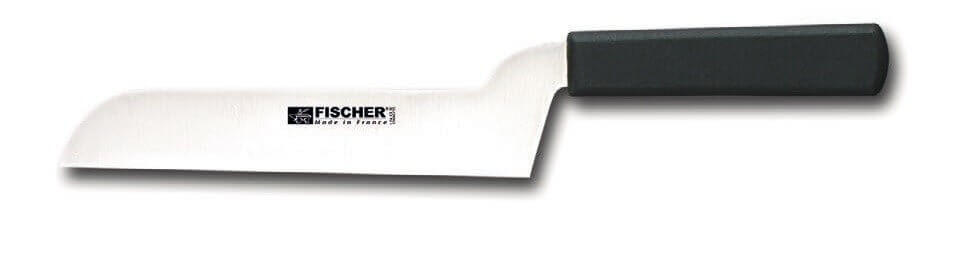 Couteau à fromage Fischer lame coudée acier inox 21cm manche noir