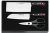 Coffret 3 pièces Wusthof Gourmet couteau de chef chinois + santoku + ciseaux