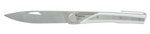 Couteau pliant Actilam S4 lame forgée manche acier/corian blanc 11cm