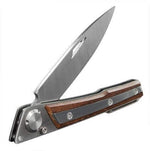 Couteau pliant Actilam S4 lame forgée manche acier/bois ipé 11cm