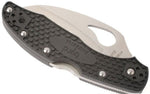 Couteau pliant Spyderco BYRD Hawkbill lame à dents manche noir 10cm