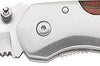 Couteau pliant Herbertz 256410 semi-denté manche inox/pakka 10cm