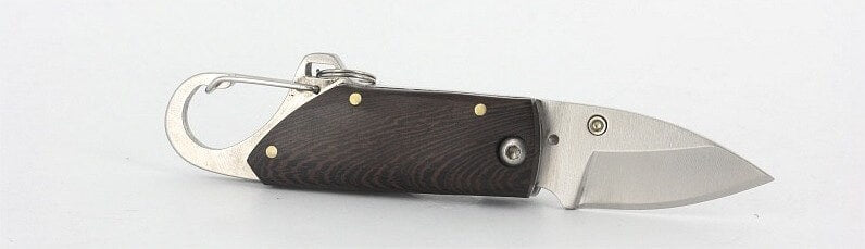 Mini couteau pliant Herbertz 201505 manche bois japonais 5cm avec mousqueton