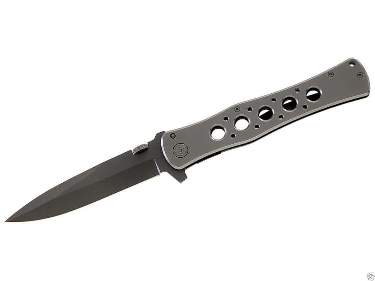 Couteau pliant Herbertz 227815 manche métal à trous 15cm