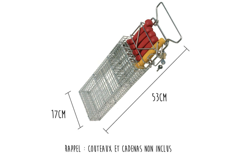 Casier à couteaux professionnel tout inox - 5 places