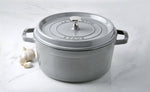 Cocotte ronde en fonte émaillée STAUB gris graphite