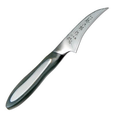 Couteau Bec d'Oiseau TOJIRO Flash lame damas 7 cm