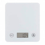 Balance de cuisine électronique écran LCD modèle Slim blanc avec plateau en verre