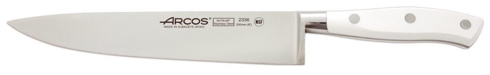 Coffret 3 couteaux Riviera White Arcos forgés (Chef+Santoku+Office)
