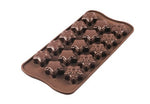 Moule à chocolat silicone Silikomart Easy Choc spécial Noël 214X106 mm - 15 Etoiles