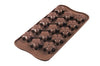 Moule à chocolat silicone Silikomart Easy Choc spécial Noël 214X106 mm - 15 Etoiles