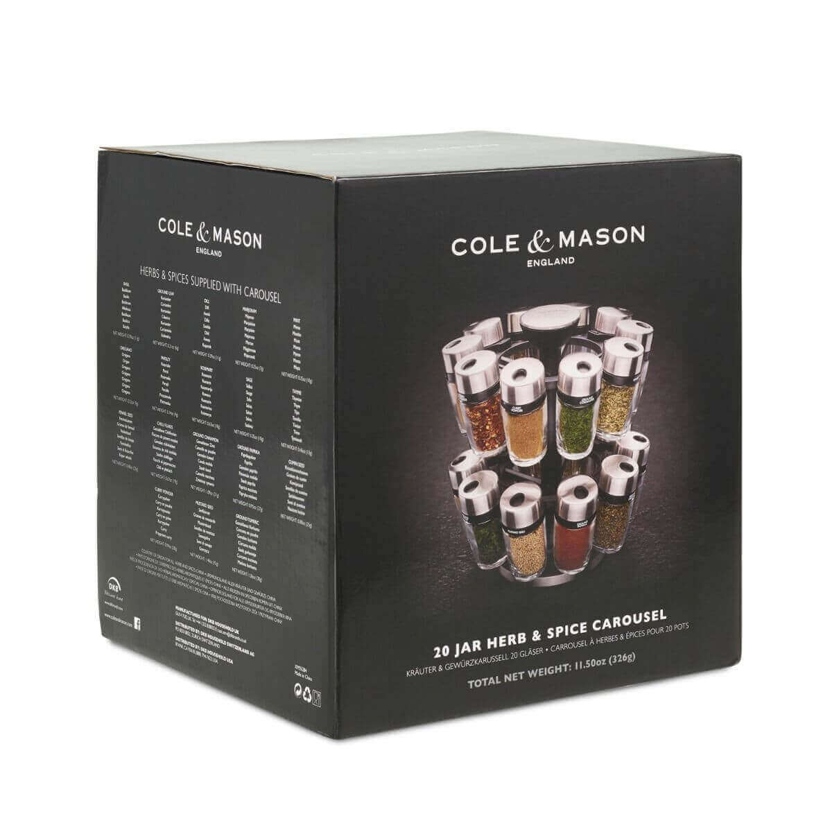Carrousel à épices Cole & Mason 20 flacons