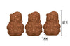 Plaque de 3 moules à chocolat - Ourson Noel 8cm
