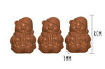 Plaque de 3 moules à chocolat - Ourson Noel 8cm