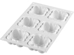 Moule pâtissier 6 mini nuages carrés Silikomart