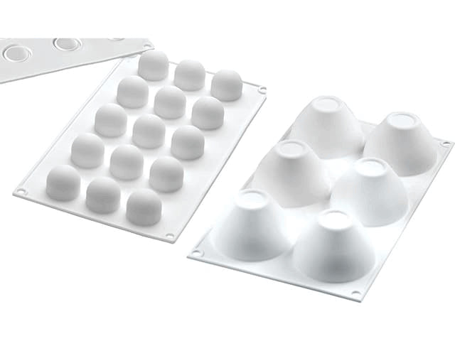 Moule 6 fragrances Silikomart en silicone blanc