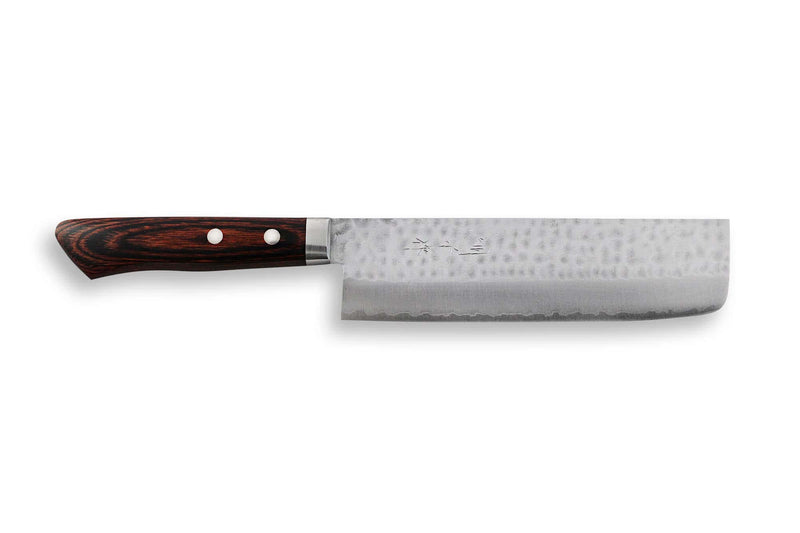 Couteau nakiri japonais artisanal Masutani 16.5cm martelé