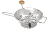 Passe-légumes 24cm acier inox 3 grilles + bouton en bois