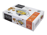 Passe-légumes 24cm acier inox 3 grilles + bouton en bois