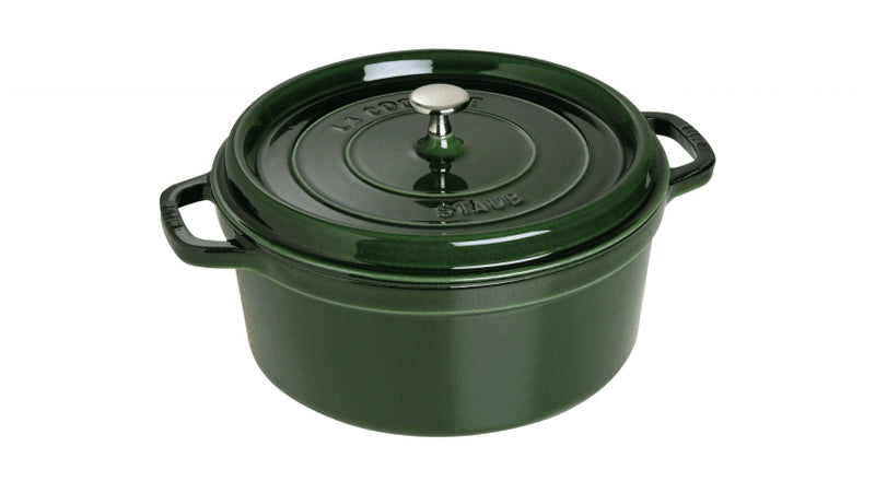 Cocotte ronde en fonte émaillée STAUB vert basilic
