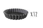 Lot de 12 moules à tartelettes cannelées Exoglass® Matfer